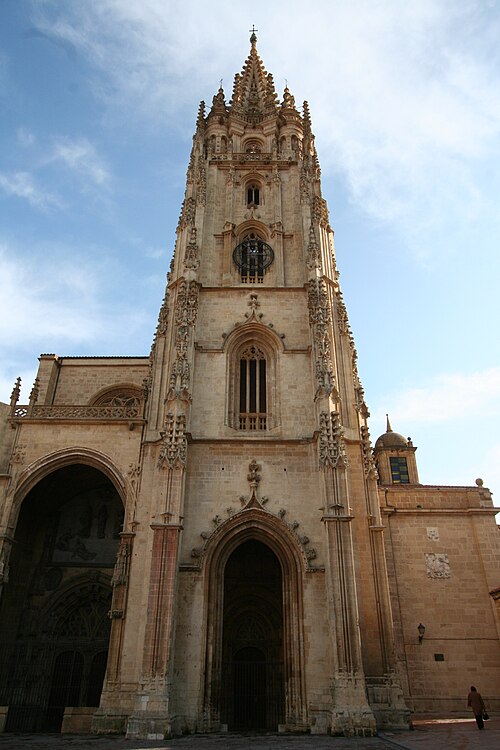 Gothic tower of Oviedo Cathedral