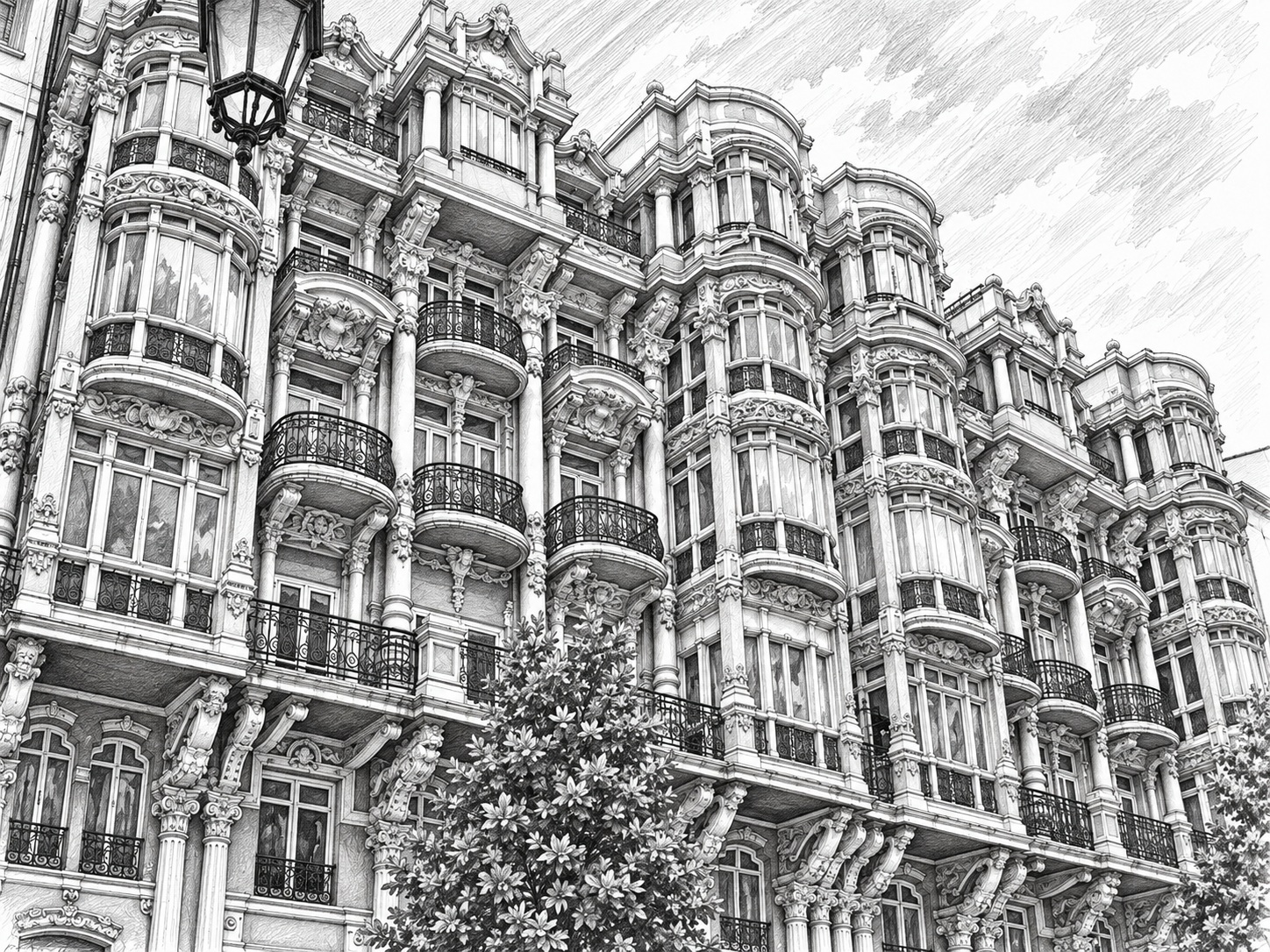 Casas del Cuitu en la calle Uría de Oviedo