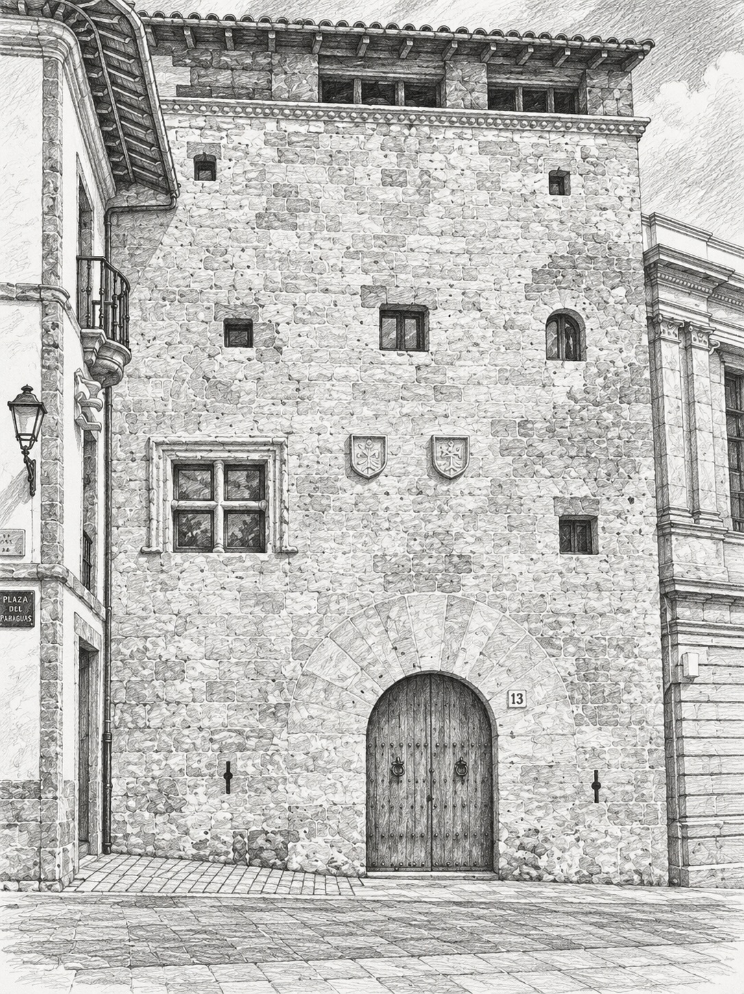 Palacio de la Rúa o Casa de la Rúa frente a la Catedral de Oviedo